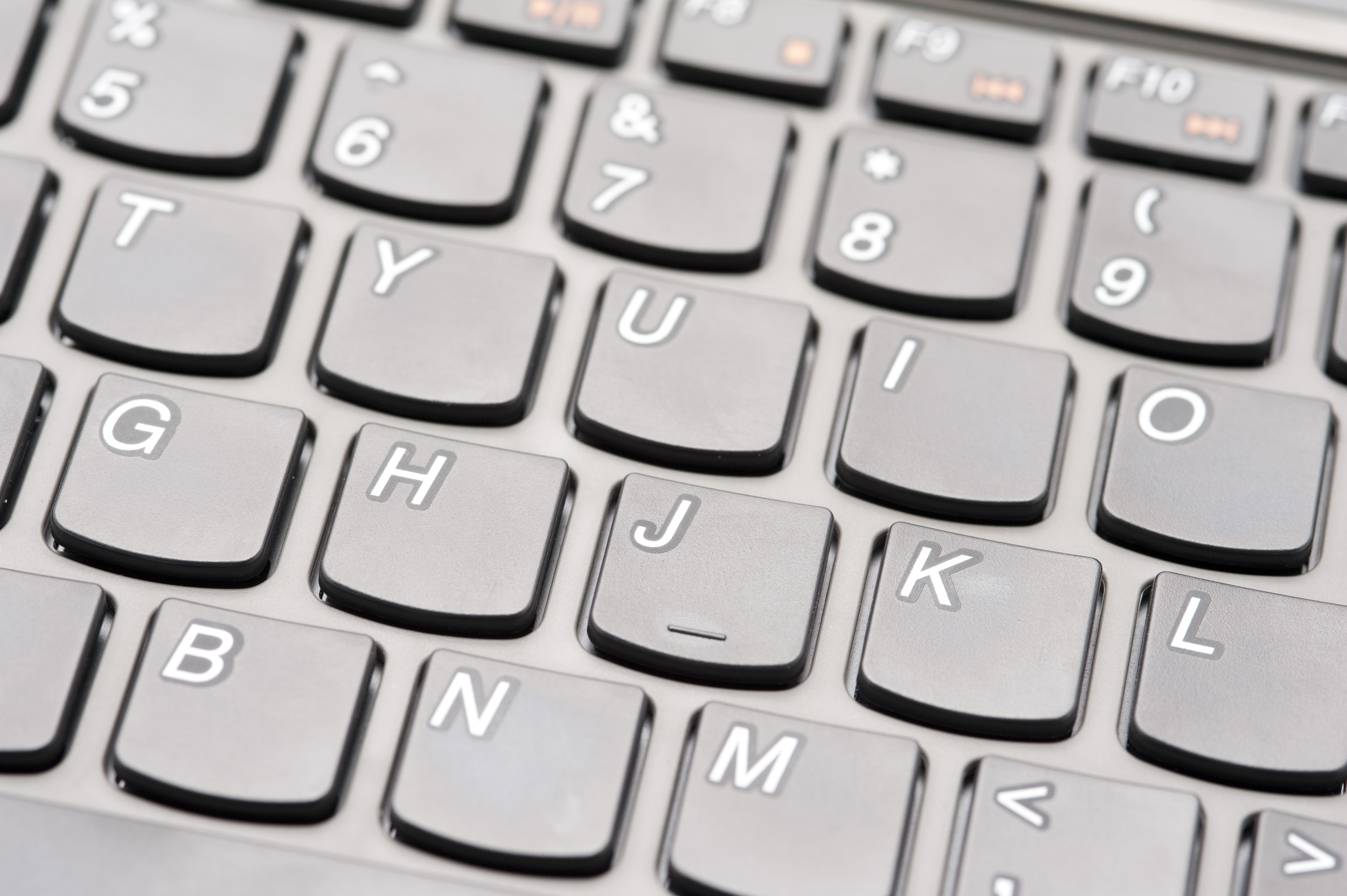 modern keyboard closeup